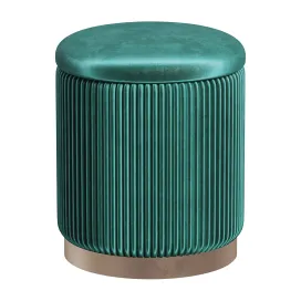 Pouffe with Drawer Beatrice Glossy Velor in Colors
